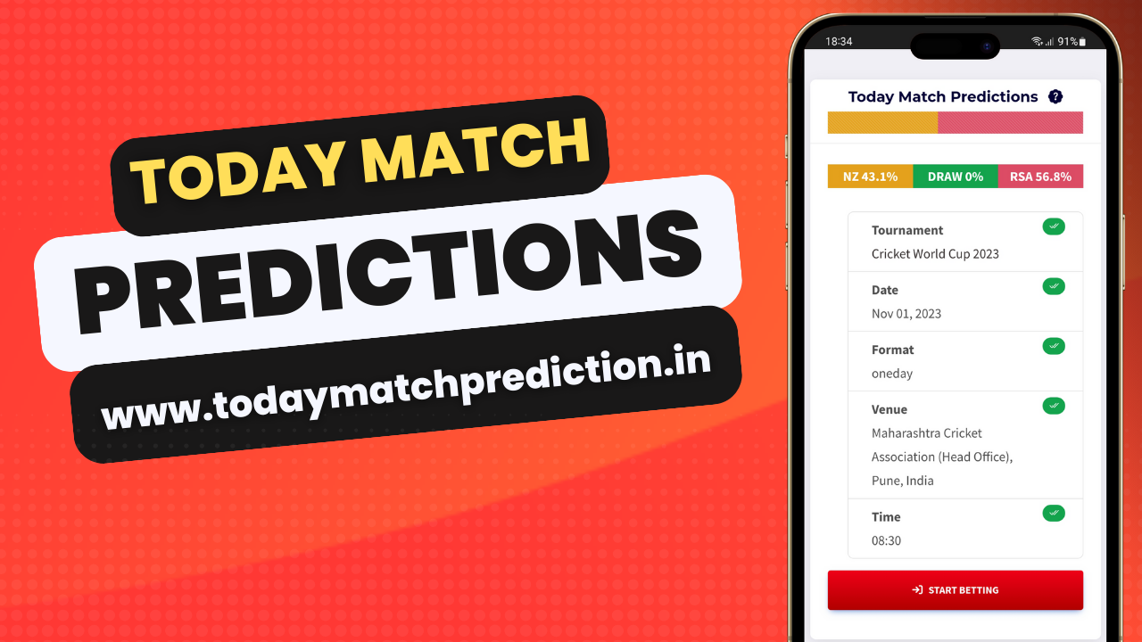 Today Match Prediction - Expert's Cricket Betting Tips