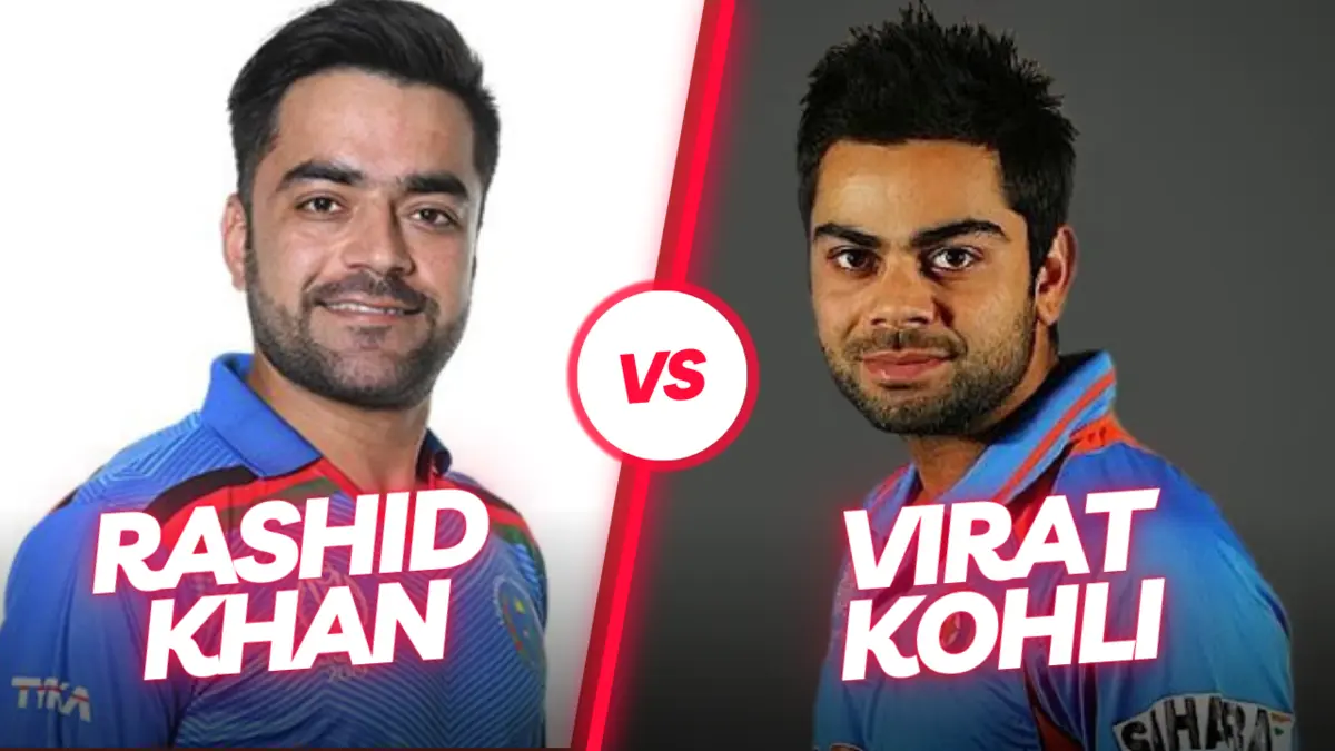 Rashid Khan vs Virat Kohli